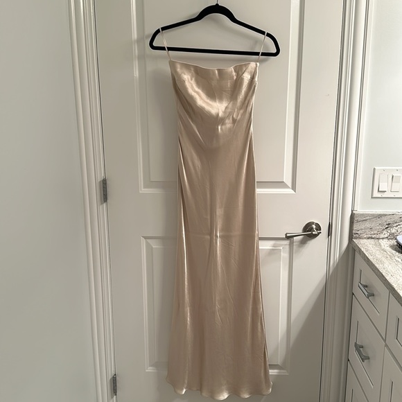 BEC + BRIDGE moon dance strapless dress size 2 in Sand - Picture 2 of 4